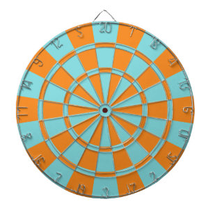 Oranje en Aqua Dartbord