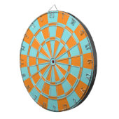 Oranje en Aqua Dartbord (Voorkant Rechts)
