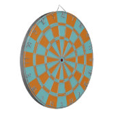 Oranje en Aqua Dartbord (Voorkant Links)