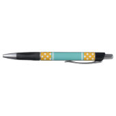 Oranje en Aqua Polka Dots Pattern Pen (Bodem)