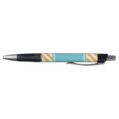 Oranje en Aqua Stripes Patroon Pen (Bodem)