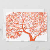 Oranje en Aqua Tree Weddings Speciaal uitnodigen Kaart (Achterkant)