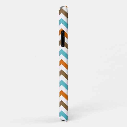 Oranje en Aqua Zig Zag Chevrons Pattern Case-Mate iPhone Case (Achterkant/rechts)