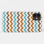Oranje en Aqua Zig Zag Chevrons Pattern Case-Mate iPhone Case (Achterkant (horizontaal))