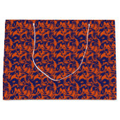 Oranje en blauw abstract groot cadeauzakje (Voorkant)