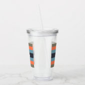 Oranje en blauw acryl drinkbeker (Links)