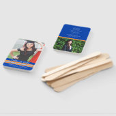 Oranje en blauw Afstuderen Foto hand Fan Handwaaier (Niet-gemonteerd)