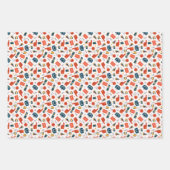 Oranje en blauw Basketball Inpakpapier Vel (Voorkant 3)