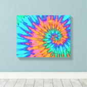 Oranje en blauw beeld 14 x 11 inch art canvas afdruk (Insitu (Houten vloer))