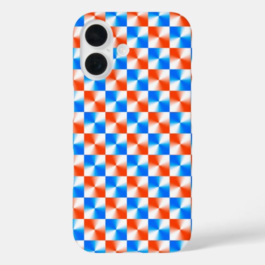 Oranje en blauw Case-Mate iPhone case (Achterkant)