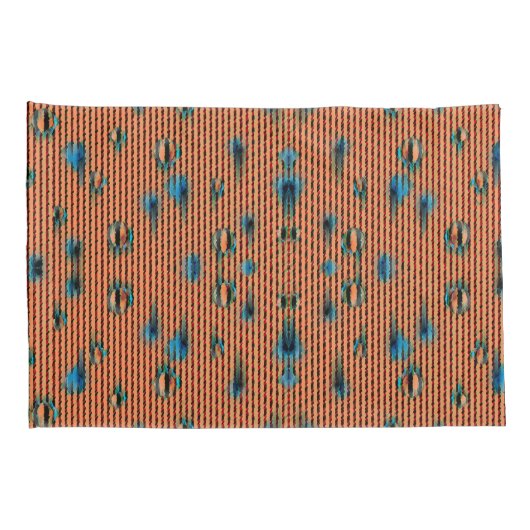 Oranje en blauw configuratievenster verbranden kussensloop (Achterkant-Rechts)