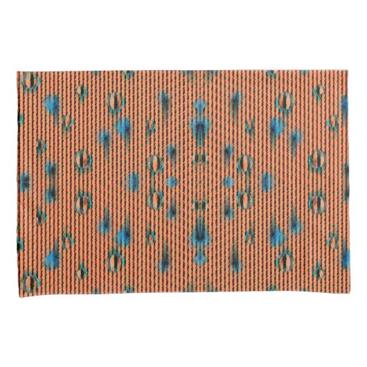 Oranje en blauw configuratievenster verbranden kussensloop (Voorkant-Rechts)