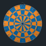 Oranje en blauw dartbord<br><div class="desc">Oranje en blauw kunstbord</div>