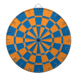 Oranje en blauw dartbord