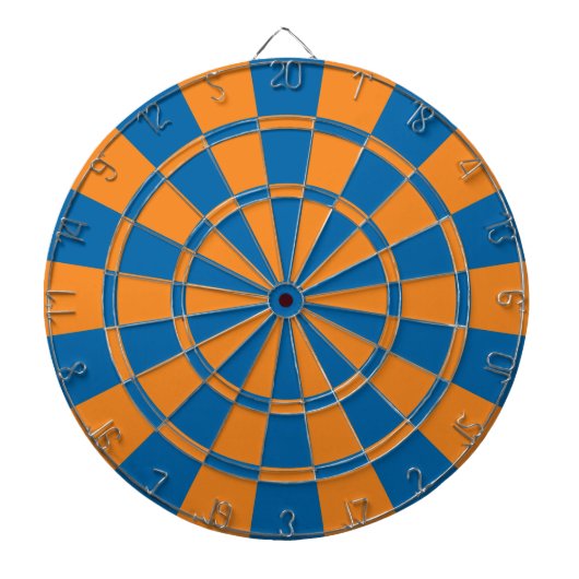 Oranje en blauw dartbord (Voorkant)