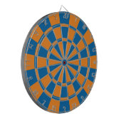 Oranje en blauw dartbord (Voorkant Links)