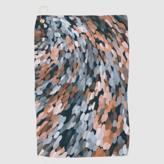 Oranje en Blauw Golfhanddoek (Voorkant)