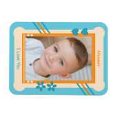 Oranje en blauw houden van je mama foto magneet (Horizontaal)