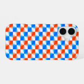Oranje en Blauw iPhone 16 Hoesje (Achterkant horizontaal)