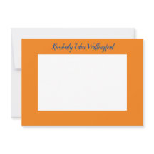 Oranje en blauw Klassieke gepersonaliseerde platte