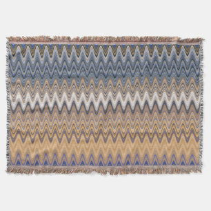 Oranje en blauw multikleurenavy patroon deken