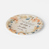 Oranje en blauw Oerfmeeuw Inspirerend huwelijk Papieren Bordje (Gekanteld)