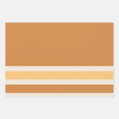 Oranje en blauw Oranje Retrostripes Inpakpapier Vel (Voorkant)