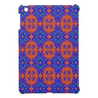 Oranje en blauw patroon hoesje voor iPad mini