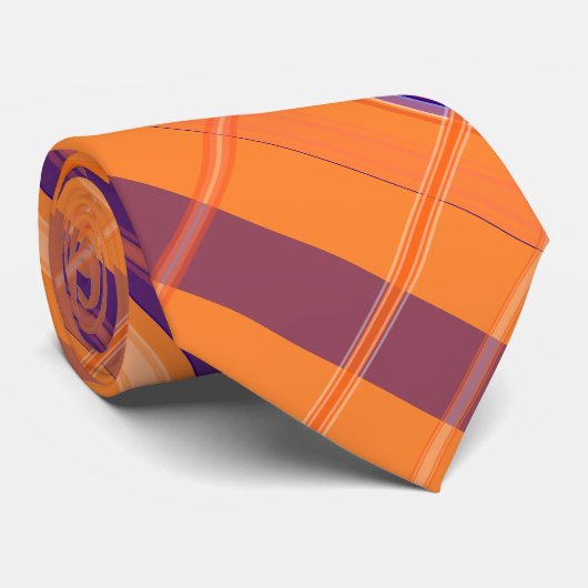 Oranje en blauw speldenStropdas Stropdas (Opgerold)