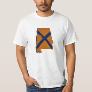 Oranje en blauw - Staat van AL T-shirt