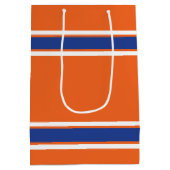 Oranje en Blauw Striped Sports Jersey Medium Cadeauzakje (Achterkant)