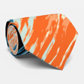 Oranje en blauw stropdas (Opgerold)