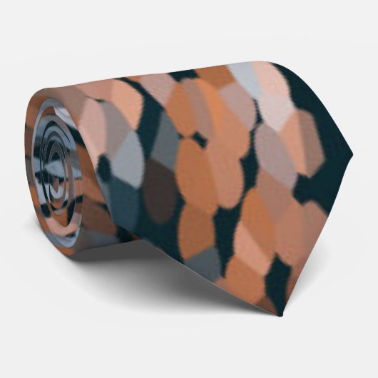 Oranje en blauw stropdas (Opgerold)