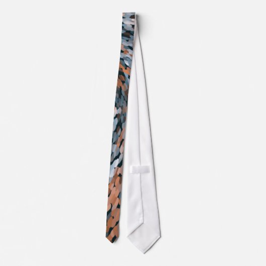 Oranje en blauw stropdas (Achterkant)