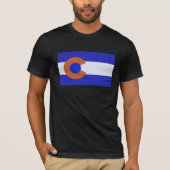 Oranje en blauw t-shirt (Voorkant)