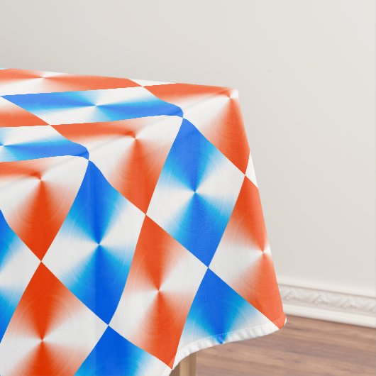 Oranje en blauw tafelkleed (Voorbeeld)