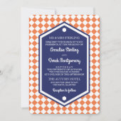 Oranje en blauw | Uitnodiging tot weduwschap op af (Voorkant)