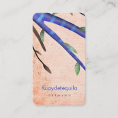 Oranje en blauw visitekaartje (Voorkant)