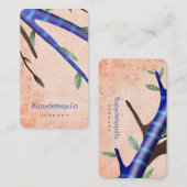 Oranje en blauw visitekaartje (Voorkant / Achterkant)