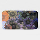 Oranje en blauwe bloemen Case-Mate iPhone case (Achterkant (horizontaal))