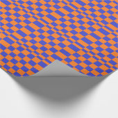 Oranje en blauwe controleurs cadeaupapier (Hoek)