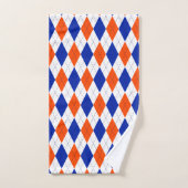 Oranje en blauwe diamanten argyle bad handdoek (Handdoek)