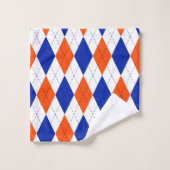 Oranje en blauwe diamanten argyle bad handdoek (Wasdoekje)