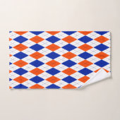 Oranje en blauwe diamanten argyle bad handdoek (Handdoek)