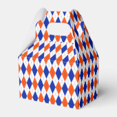 Oranje en blauwe diamanten argyle bedankdoosjes (Voorkant Zijde)