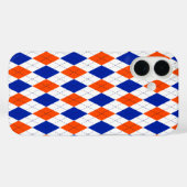 Oranje en blauwe diamanten argyle Case-Mate iPhone case (Achterkant (horizontaal))