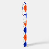 Oranje en blauwe diamanten argyle Case-Mate iPhone case (Achterkant / Links)
