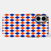 Oranje en blauwe diamanten argyle Case-Mate iPhone case (Achterkant (horizontaal))