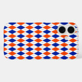 Oranje en blauwe diamanten argyle Case-Mate iPhone case (Achterkant (horizontaal))