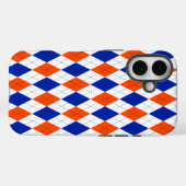 Oranje en blauwe diamanten argyle Case-Mate iPhone case (Achterkant (horizontaal))